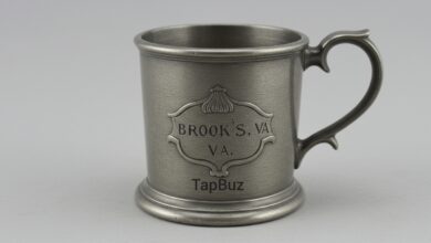 brooks lexington va pewter handeled cup vintage